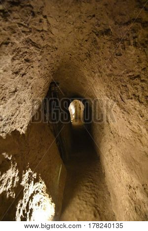 Noushabad and ancient underground city, Aran va Bidol, Kashan, Esfahan, Iran, March 23, 2017,  is considered one of the masterpieces of ancient architecture.