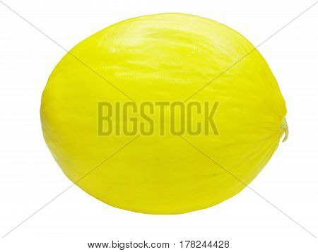 yellow honeymelon fruit isolated on white background