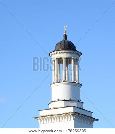 Church of St. Alexander Nevsky in Ust-Izhora town St.Petersburg suburb Russia.