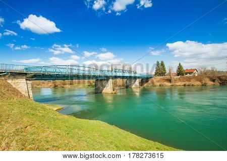Kupa river landscape in Karlovac region, Croatia