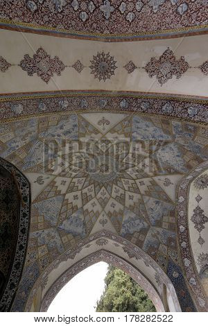 Fin, Kashan, Esfahan, Iran, March 23, 2017, is a historical Persian garden. It contains Kashan's Fin Bath, where Amir Kabir, the Qajarid chancellor, was murdered by an assassin sent by King Nasereddin Shah in 1852.