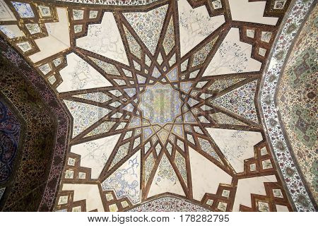 Fin, Kashan, Esfahan, Iran, March 23, 2017, is a historical Persian garden. It contains Kashan's Fin Bath, where Amir Kabir, the Qajarid chancellor, was murdered by an assassin sent by King Nasereddin Shah in 1852.