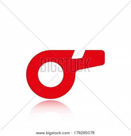 whistle icon stock vector illustration flat design