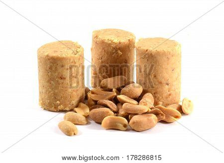 Pacoca Brazilian peanut candy eaten during Festa Junina 
