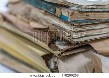 Paper Files In Folder Old Documents Or Old Letter