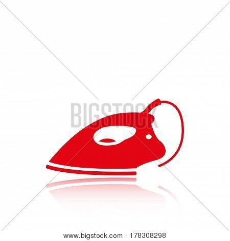 electric iron icon stock vector illustration flat design