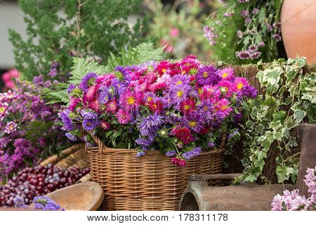 Decorations with flowers during Madeira Wine Festival - Historical and Ethnographic parade in Funchal on Madeira. Portugal
