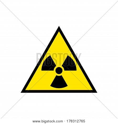 Triangle radiation hazard sign symbol. Vector Icon