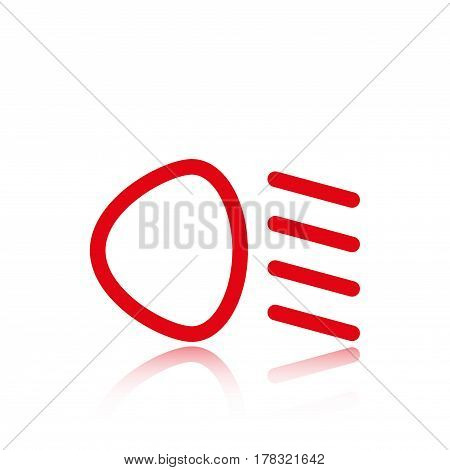dipped beam icon stock vector illustration flat design