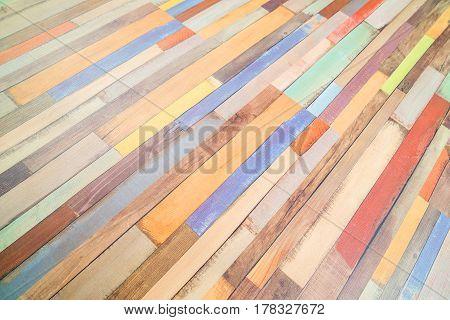 Colored horizontal rectangular tiled background with outlook on the diagonal yellow red white black pattern. Multicolor tiles
