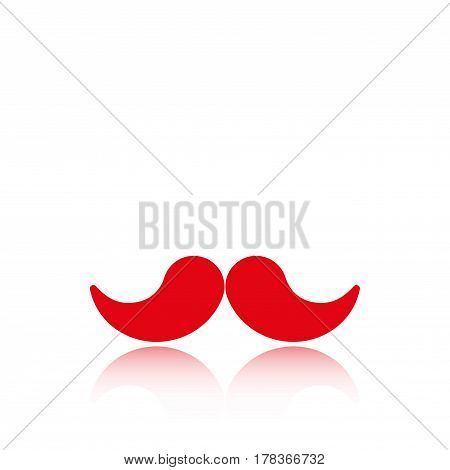 mustache icon stock vector illustration flat design