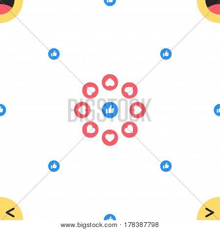 Vector pattern from emoji like social icon. Flat vector illustration EPS 10