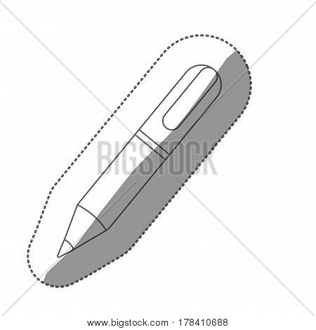 sticker skecth silhouette pen icon flat vector illustration