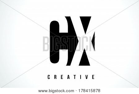 Cx C X White Letter Logo Design With Black Square.