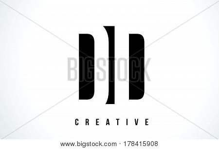 Dd D D White Letter Logo Design With Black Square.