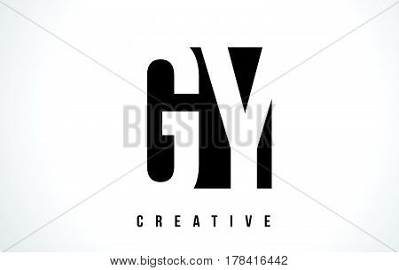 Gy G Y White Letter Logo Design With Black Square.
