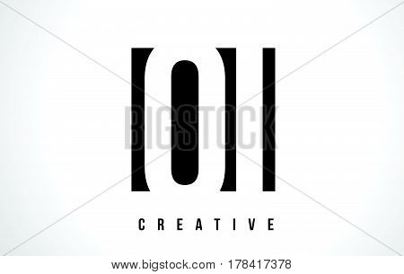 Qi Q I White Letter Logo Design With Black Square.