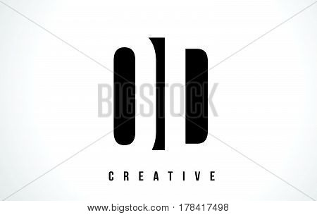 Qd Q D White Letter Logo Design With Black Square.