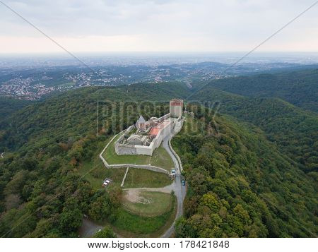 Aerial view of Old town Medvedgrad, Croatia