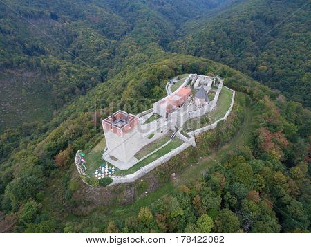 Aerial view of Old town Medvedgrad, Croatia