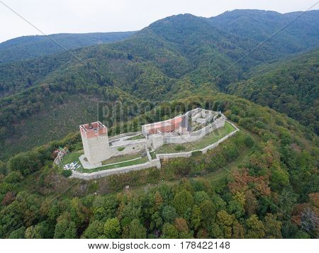 Aerial view of Old town Medvedgrad, Croatia