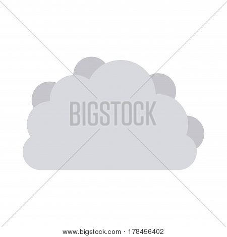 gray cloud tridimensional in cumulus shape vector illustration