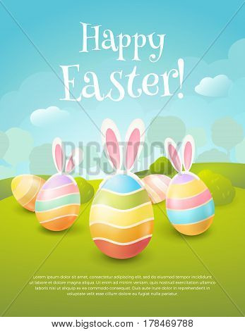 Vector greeting card with title 