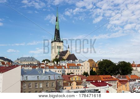 24-27.08.2016 Scenic Summer Beautiful Aerial Skyline Panorama Of The Old Town In Tallinn, Estonia