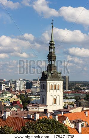 24-27.08.2016 Scenic Summer Beautiful Aerial Skyline Panorama Of The Old Town In Tallinn, Estonia