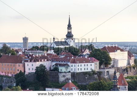 24-27.08.2016 Scenic Summer Beautiful Aerial Skyline Panorama Of The Old Town In Tallinn, Estonia