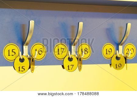 cloakroom tickets close up