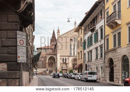 Stradone San Fermo Street Of The Old City Of Verona