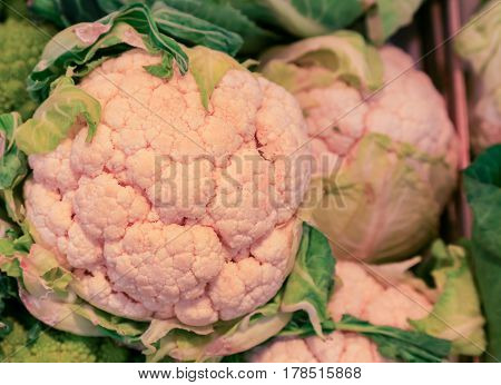 Heap Of Cauliflower Heads