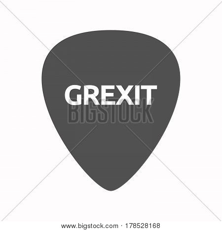 Isolated Guitar Plectrum With  The Text Grexit