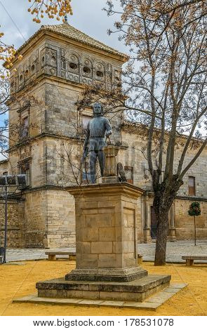 Statue of architect Andres de Vandelvira in Ubeda Spain