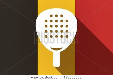 Long Shadow Germany Flag With  A Paddle Racket