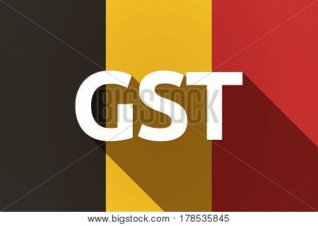 Long Shadow Germany Flag With  The Goods And Service Tax Acronym Gst