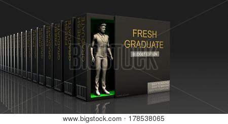 Fresh Graduate Endless Supply of Labor in Job Market Concept 3D Illustration Render
