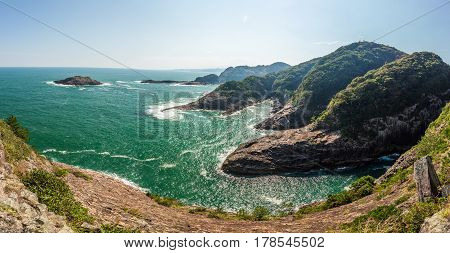 Beautiful Coastline Of Hyuga Cape In Miyazaki, Kyushu.