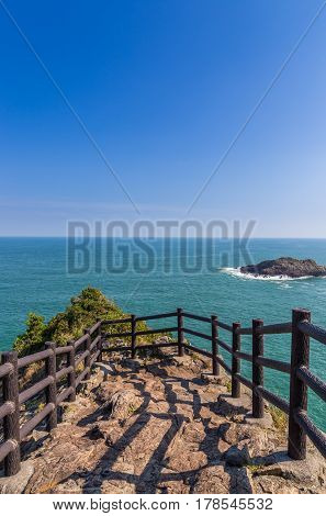 Beautiful Coastline Of Hyuga Cape In Miyazaki, Kyushu.
