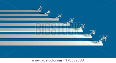 Management Strategy and Structured Team Dynamics as Concept 3D Illustration Render
