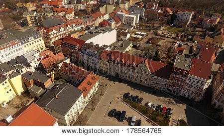 aerial view Zeitz aerial view old town germany Saxony-Anhalt