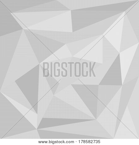Abstract background of light and gray triangles. Flat style geometric shapes