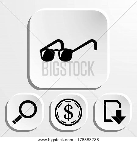 set icon flat design style vector illustration