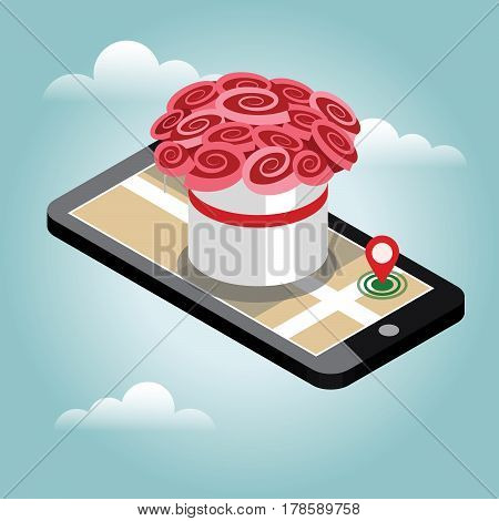 Flat 3d vector isometric illustration. Concept picture
