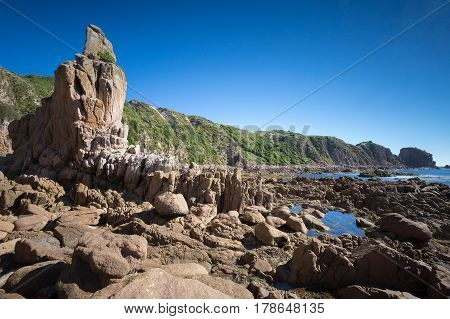 The Pinnacles Rock At Cape Woolamai Coast Of Phillip Island, Melbourne, Australia.