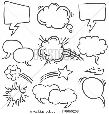 Collection stock of speech bubble style vector art