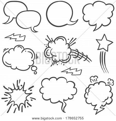 Set of text balloon collection stock vector art