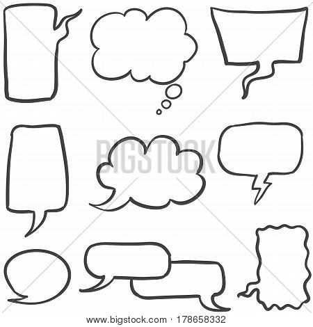 Collection stock of text balloon vector style