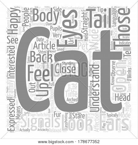 How to Understand your Cat text background word cloud concept
